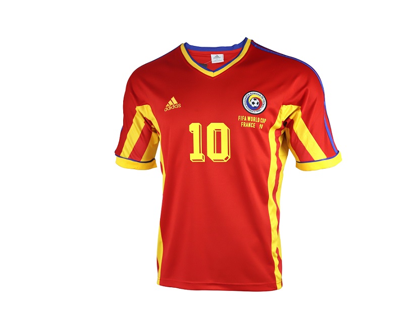 AAA Quality Romania 1998 World Cup Away Soccer Jersey